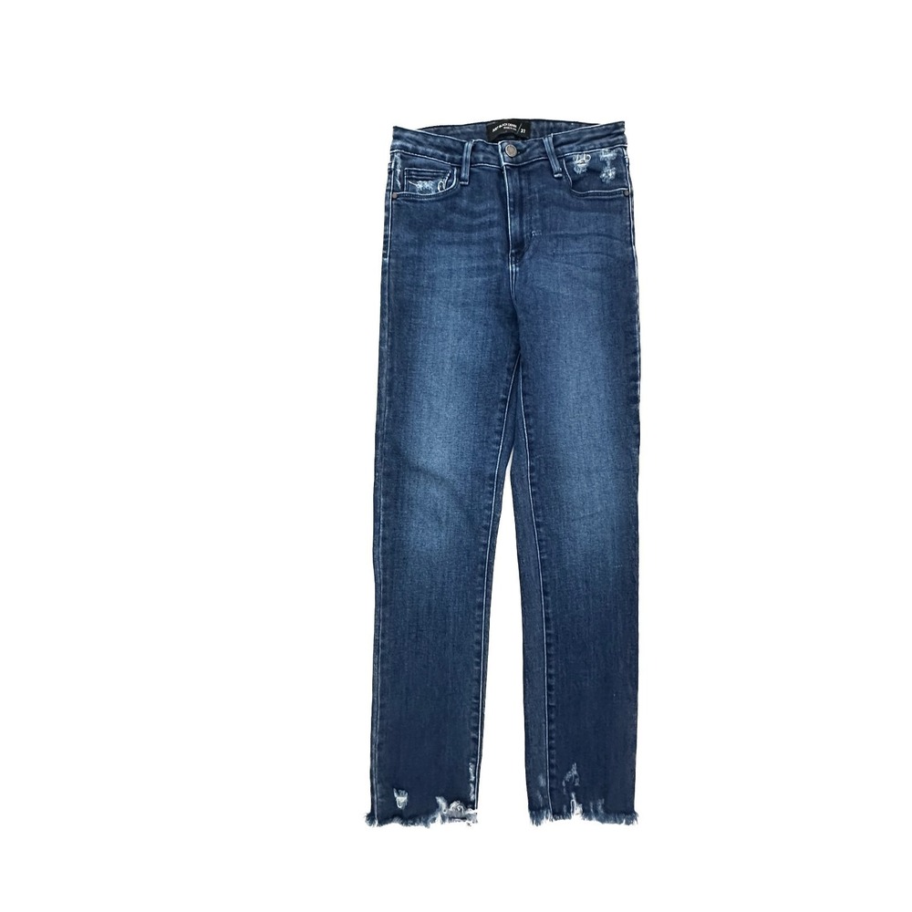Just Black Distressed Raw Hem Women's size 27 Dark Blue Denim‎ Jeans
